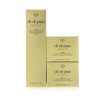Cle de Peau Ultimate Daily Cream Care Set: Hydro-Softening Lotion N  Protective Fortifying Cream N SPF 25  Intensive Fortifying Cream N