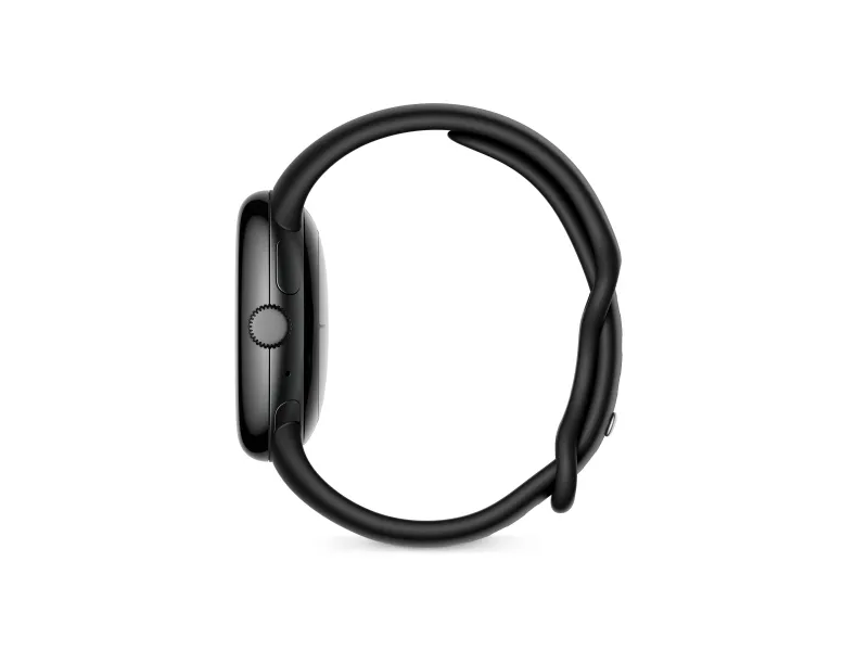 Google Pixel Watch - Matsort - smart ur med bånd - fluoroelastomer - obsidian - båndstørrelse: L - 32 GB - Wi-Fi, NFC, Bluetooth - 36 g