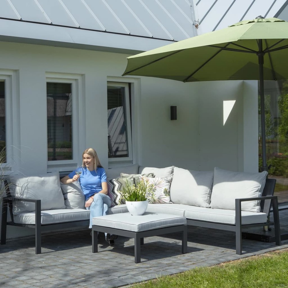 Housse de meubles d'extérieur 320 x 255 x 70 cm gauche gris