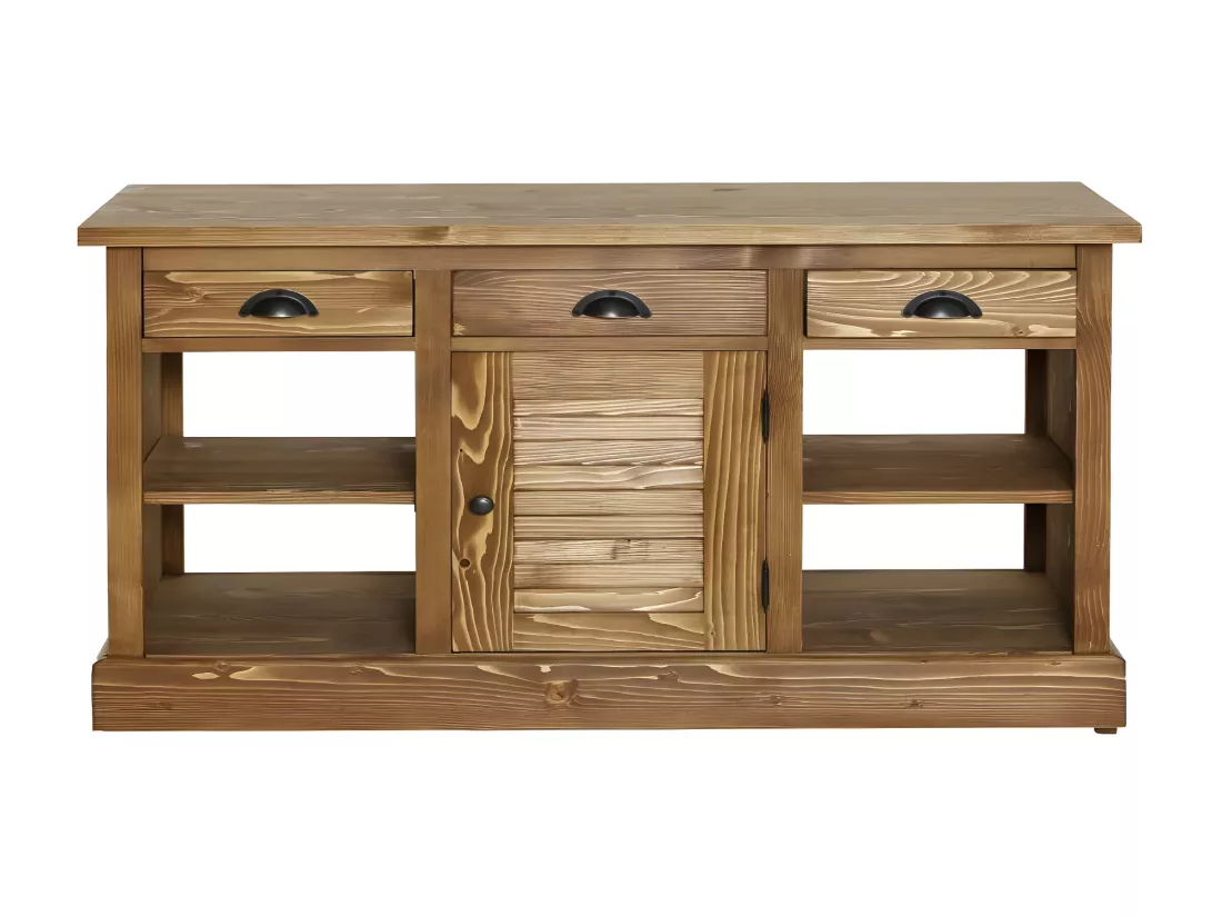 Meuble sous vasque en pin massif 120 cm Manel