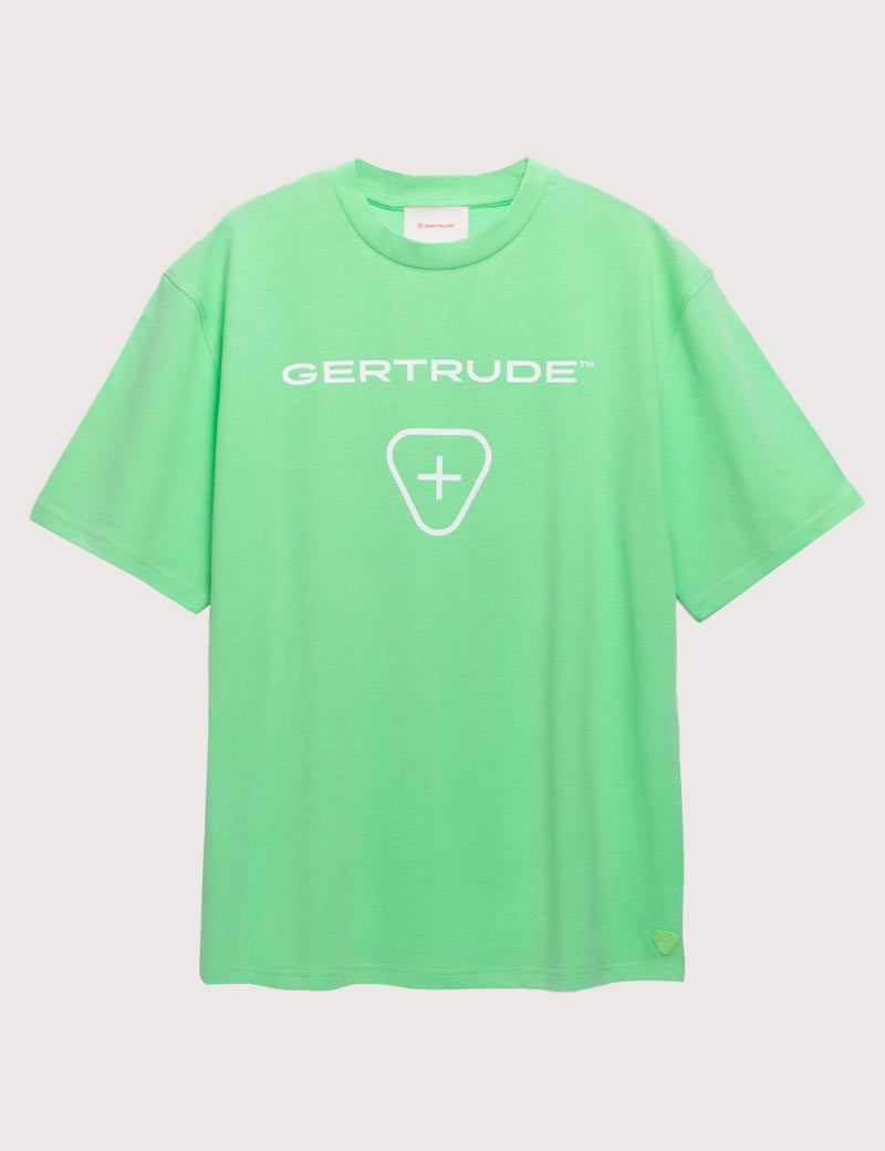 GERTRUDE&GASTON T-SHIRT MANCHES COURTES HOMME LEONCE LOGO VERT CLAIR