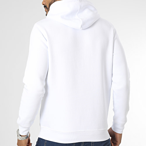 Sweat Capuche Logo Blanc Noir