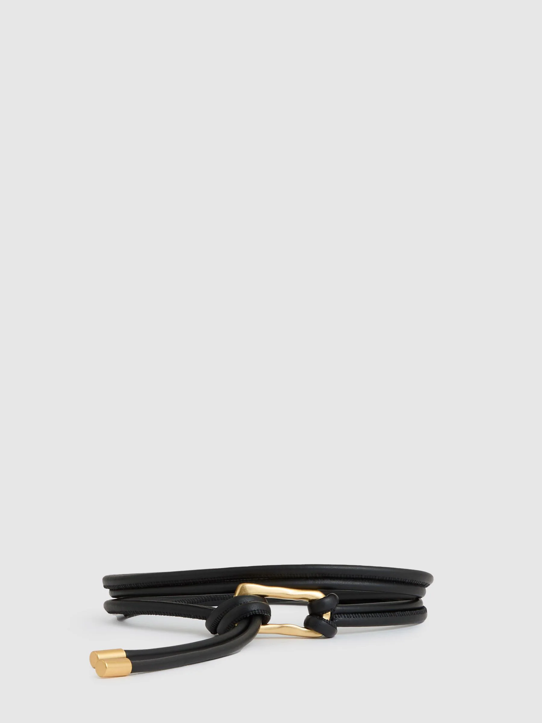 Zwart - Reiss Tara Sculpted Buckle Tubular Tie Belt