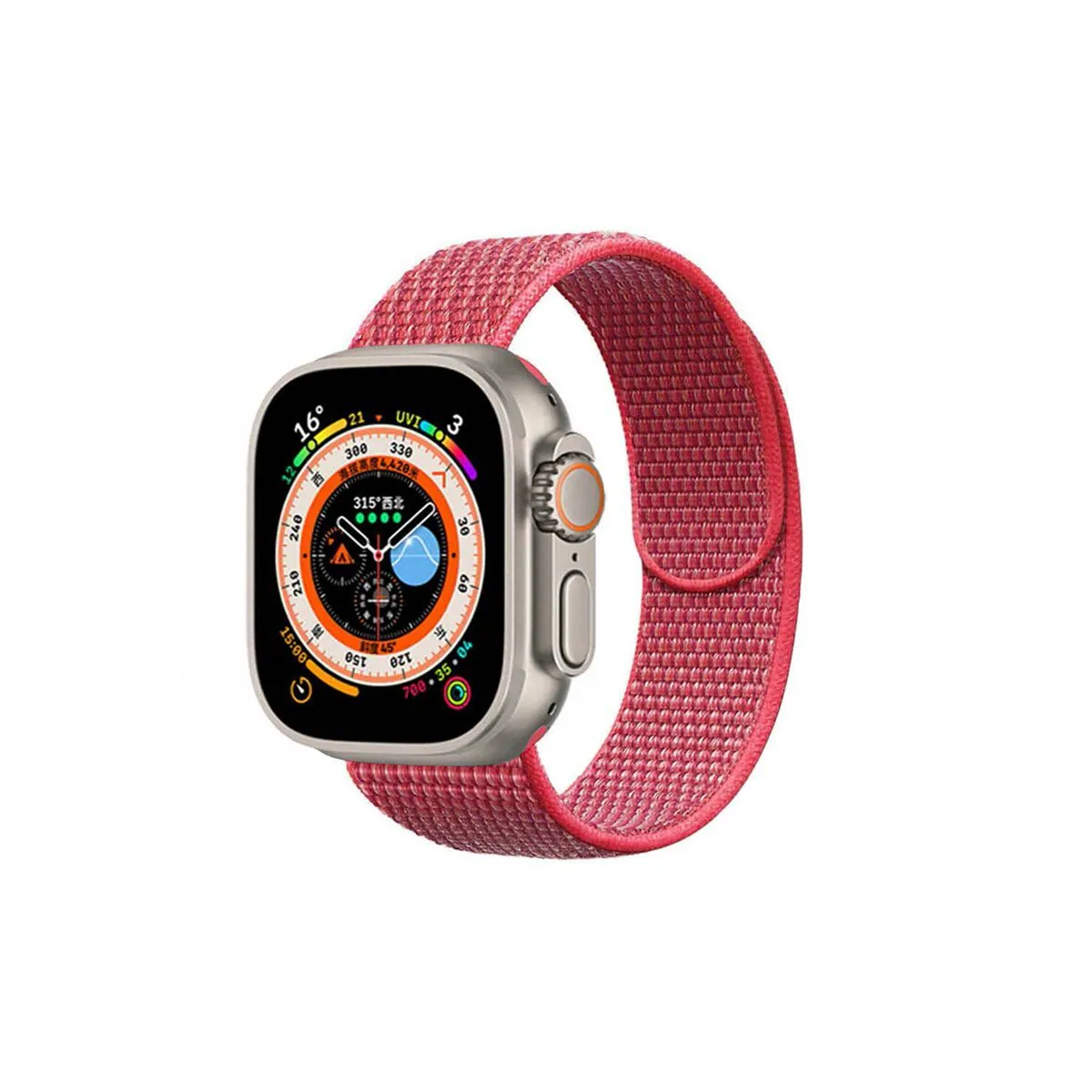 Nylon klokkerem Apple Watch Ultra 2 (49mm) - Hibiskus