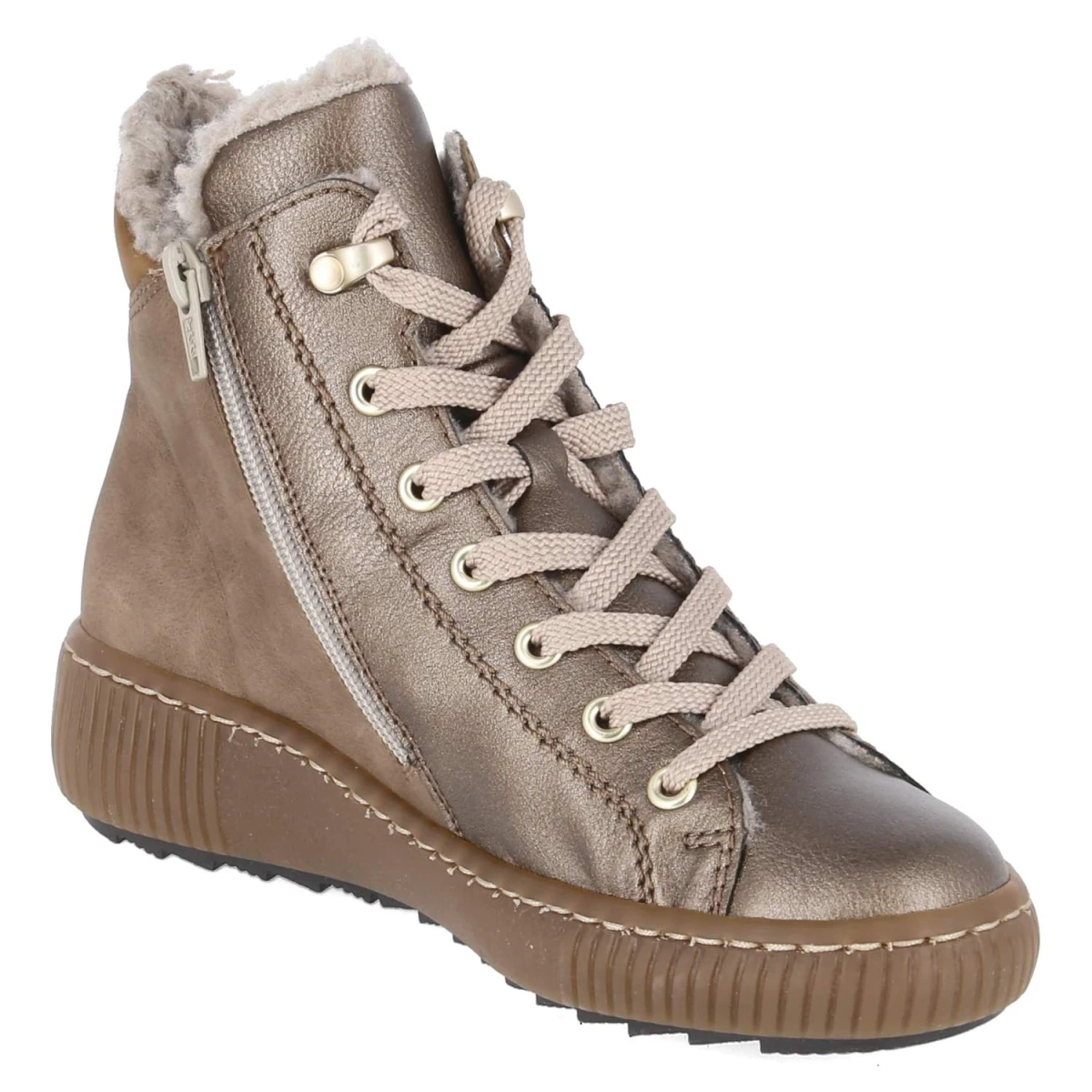RiekerSchnürstiefeletten - bronze