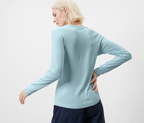Langarmshirt, hellblau