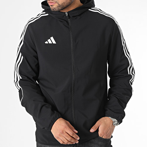 Veste Zippée Capuche A Bandes Tiro 23 HZ9066 Noir