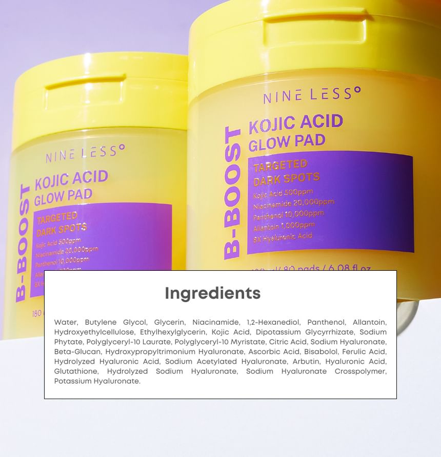 NINELESS - B-Boost Kojic Acid Glow Pad