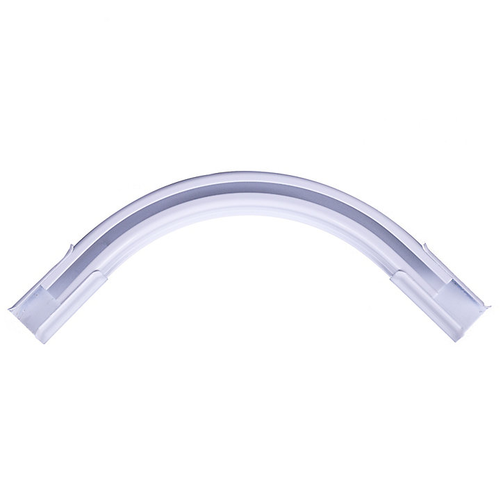Raccord d'angle simple pour barre à rideau Thira GoodHome blanc
