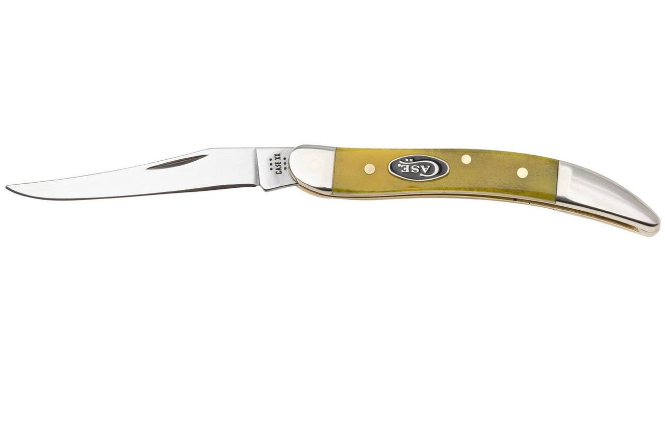 Case Small Texas Toothpick 20035 Smooth Yellow Bone 610096 SS, zakmes