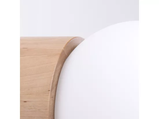 Appliques Boomo moderne en bois - 1 sources lumineuses - L.12 x H.12 cm - bois naturel