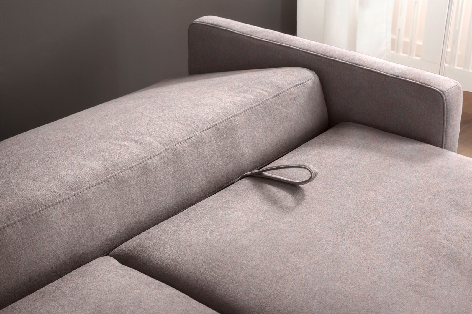 Schlafsofa Letty de Luxe Braun 226x96x106 cm