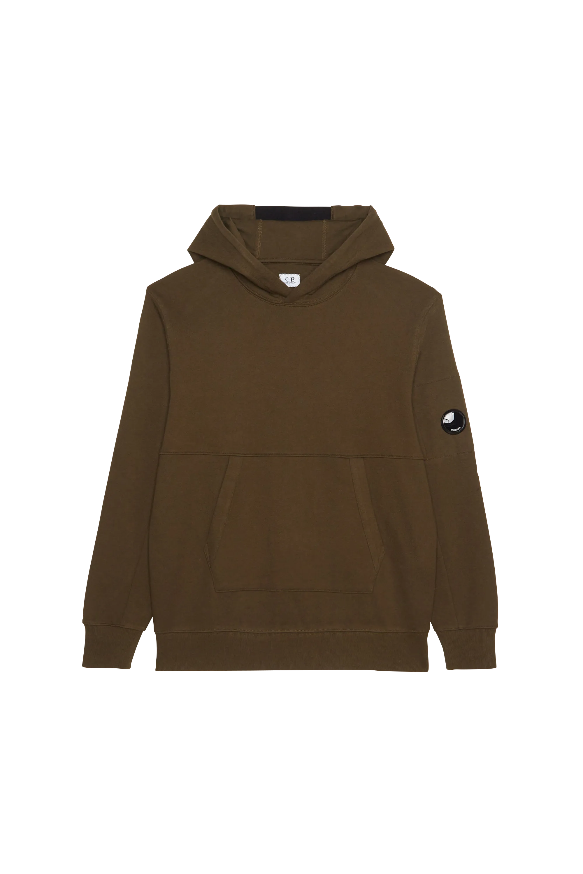 C.P. COMPANY Hoodie DIAGONAL RAISED FLEECE LENS HOODIE Vert