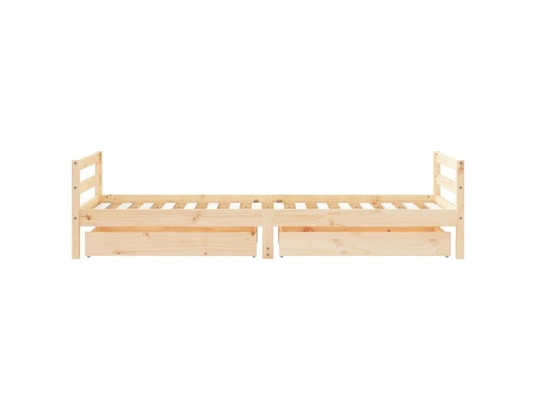 VIDAXL - Lit enfant Cadre de lit pour enfants gris 80x200 cm bois de pin massif