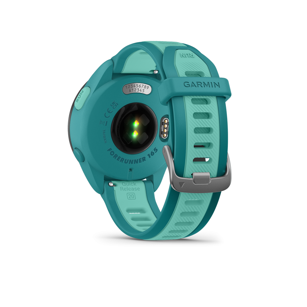 garmin forerunner 165 43 mm music gps pulsur 39 010 02863 32 turquoise