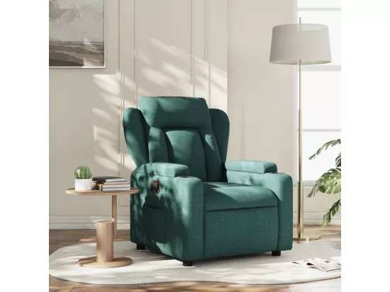 Fauteuil inclinable Vert foncé Tissu