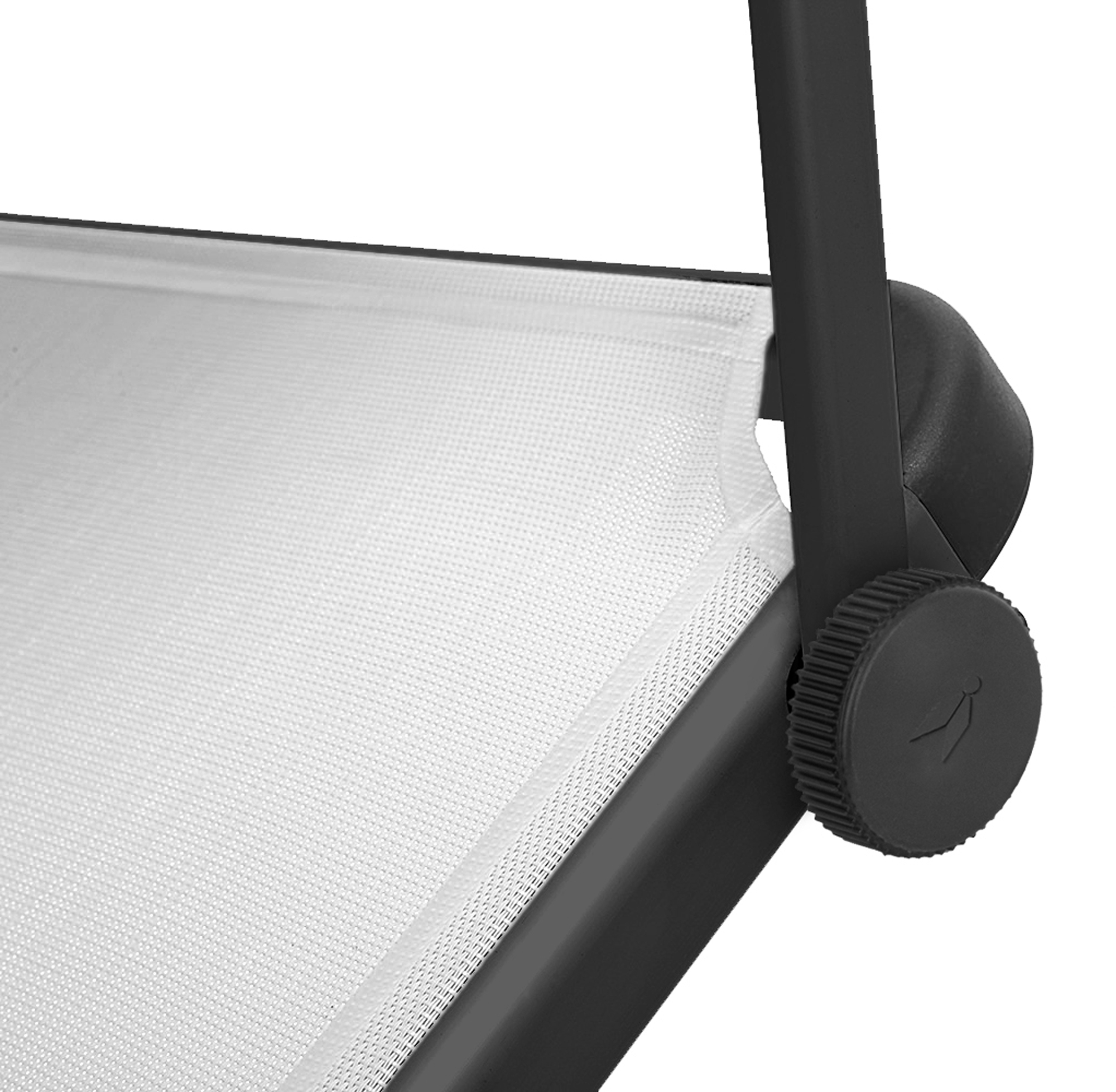 Brunner Marbella High Sonnenliege mit Sonnenschutzdach 198 cm weiß