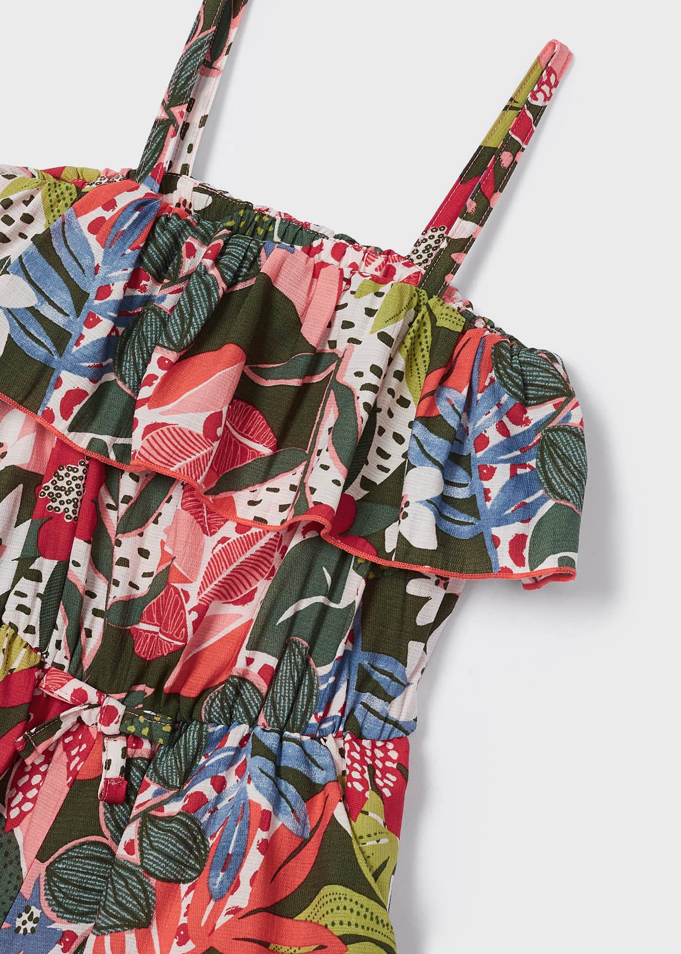 Macacão curto estampado para meninas