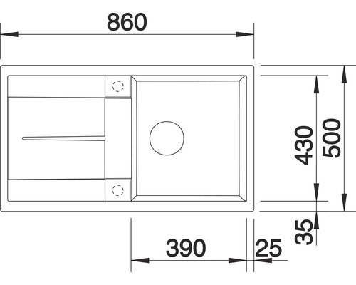Blanco METRA 5 S spoelbak 860 x 500 mm café 515041