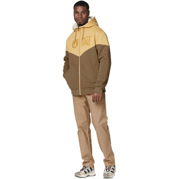 Sweatshirt PICTURE BASEMENT PLUSH ZIP HOODIE OAK BUFF BISON