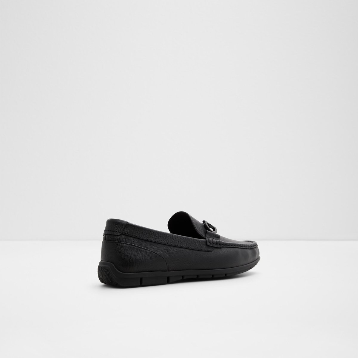 Orlovoflex Black Leather Embossed Men Loafers & Slip-Ons