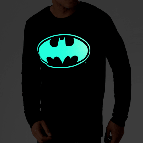 Tee Shirt Manches Longues Glow In The Dark Noir