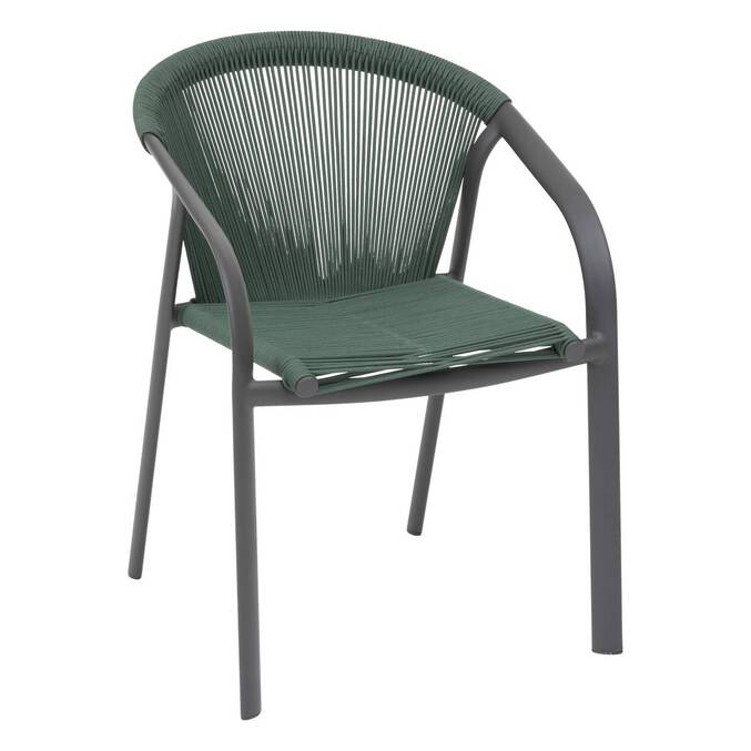 Fauteuil de jardin empilable RIU Vert olive & Graphite