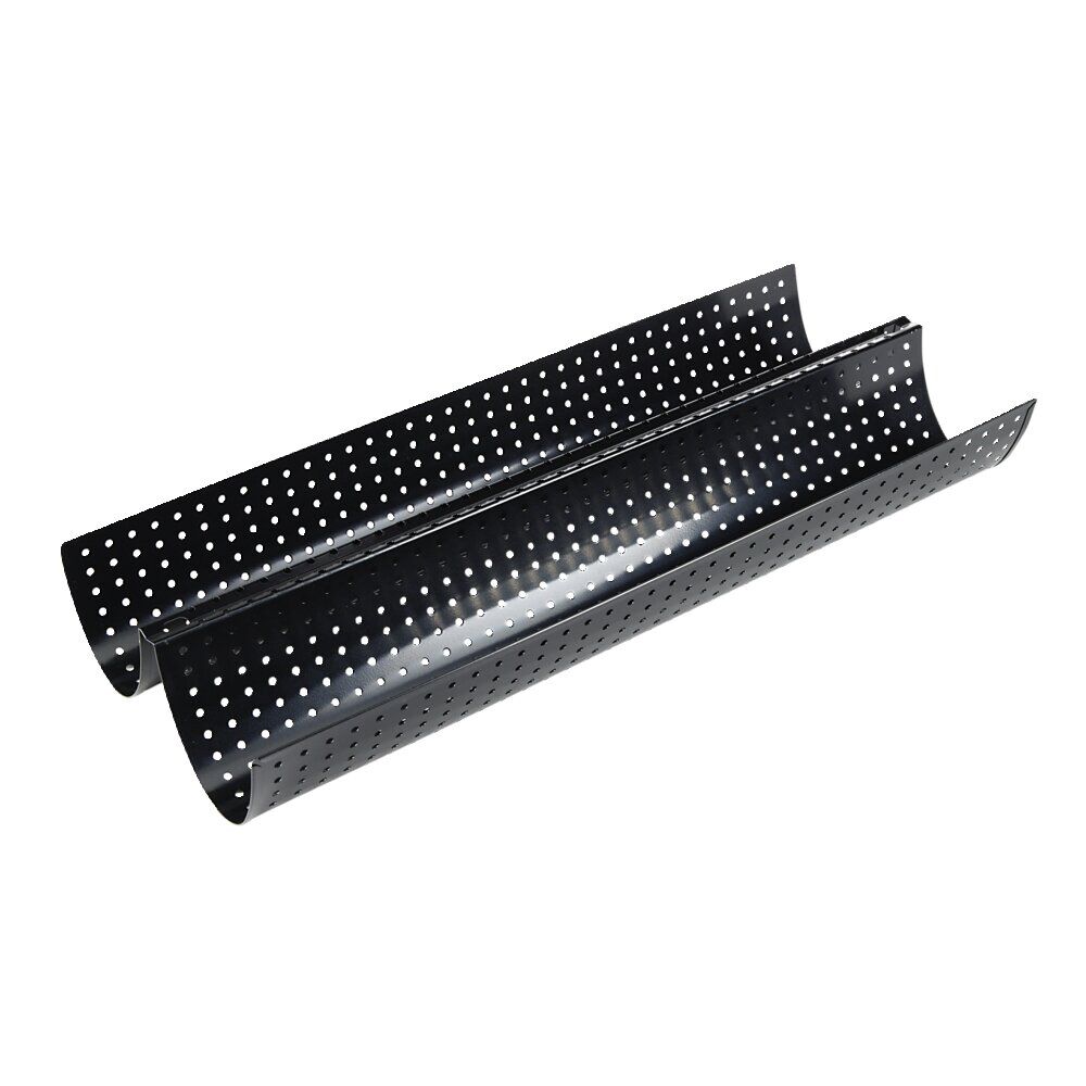 Moule 2 baguettes perforé acier noir 38x16xH5cm