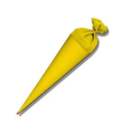 Roth Bastelschultüte 70 cm farbig mit Verschluss gelb