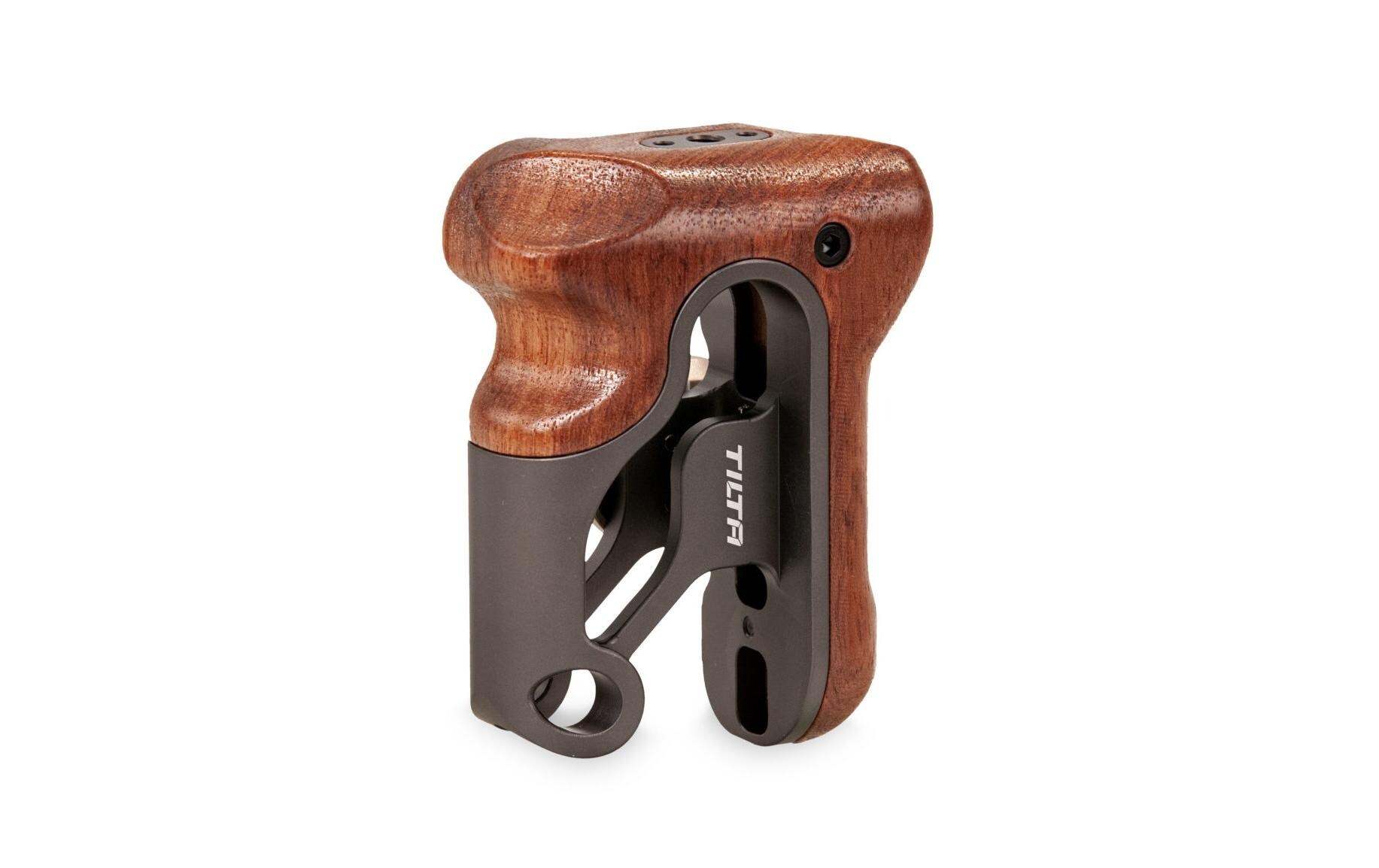 Left Side Wooden Handle Type II - Tilta GrayErgonomischer Griff zur Befestigung an der linken Seite der Tiltaing-Kamerakäfige für maximalen Komfort