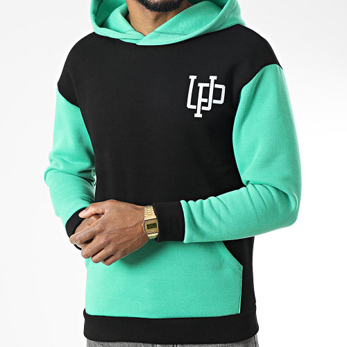 Sweat Capuche UY941 Noir Vert