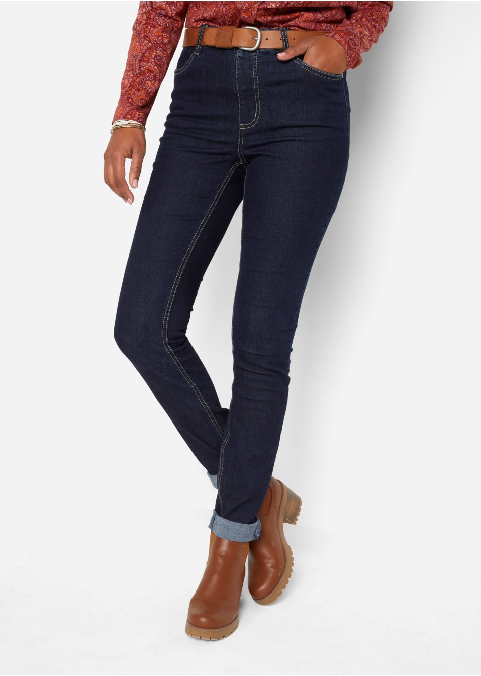 Jegging extensible coupe haute avec large taille élastique