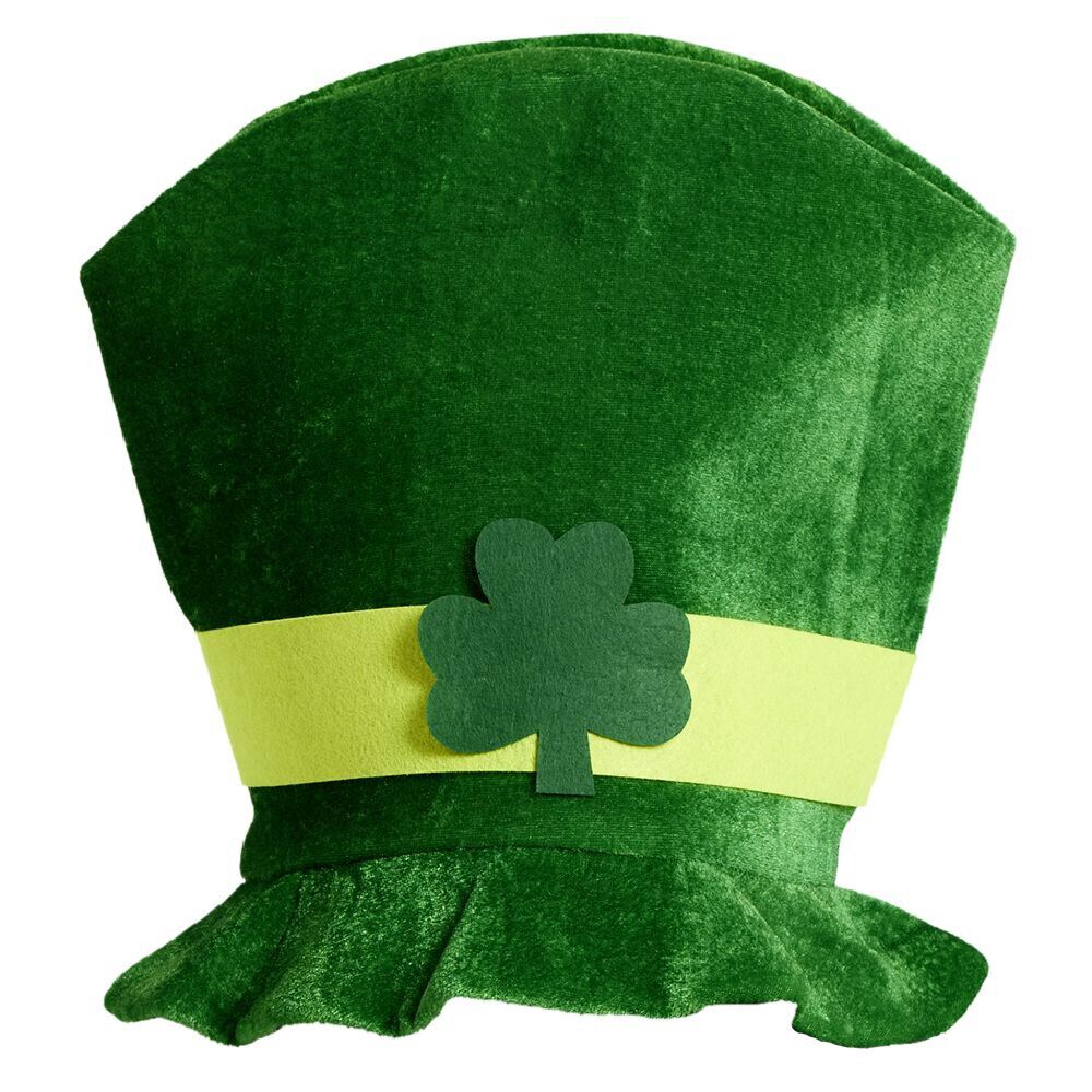 Chapeau haut-de-forme Saint-Patrick taille adulte polyester vert