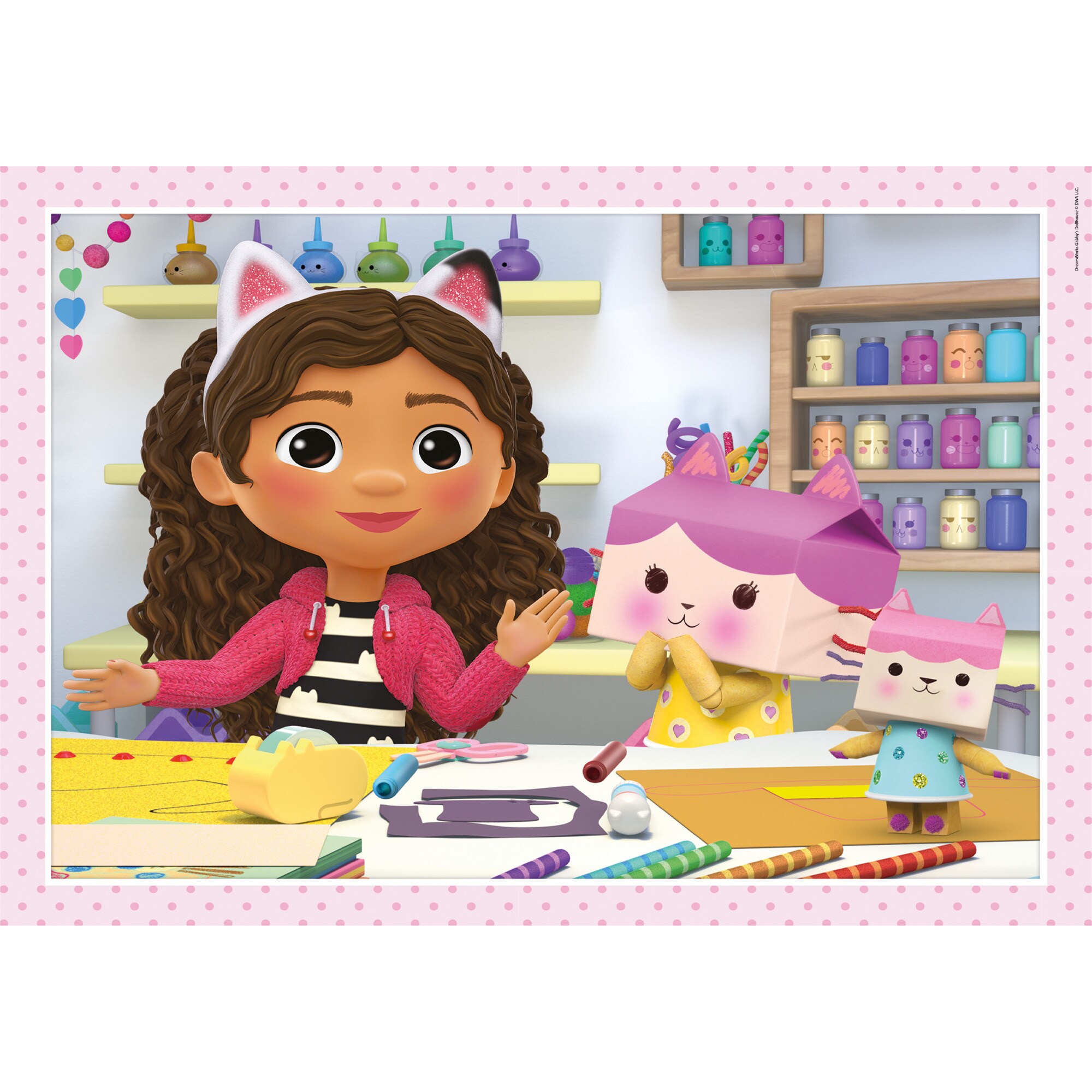 Clementoni Puzzle Supercolor 4 in 1 - DreamWorks Gabby's Dollhouse