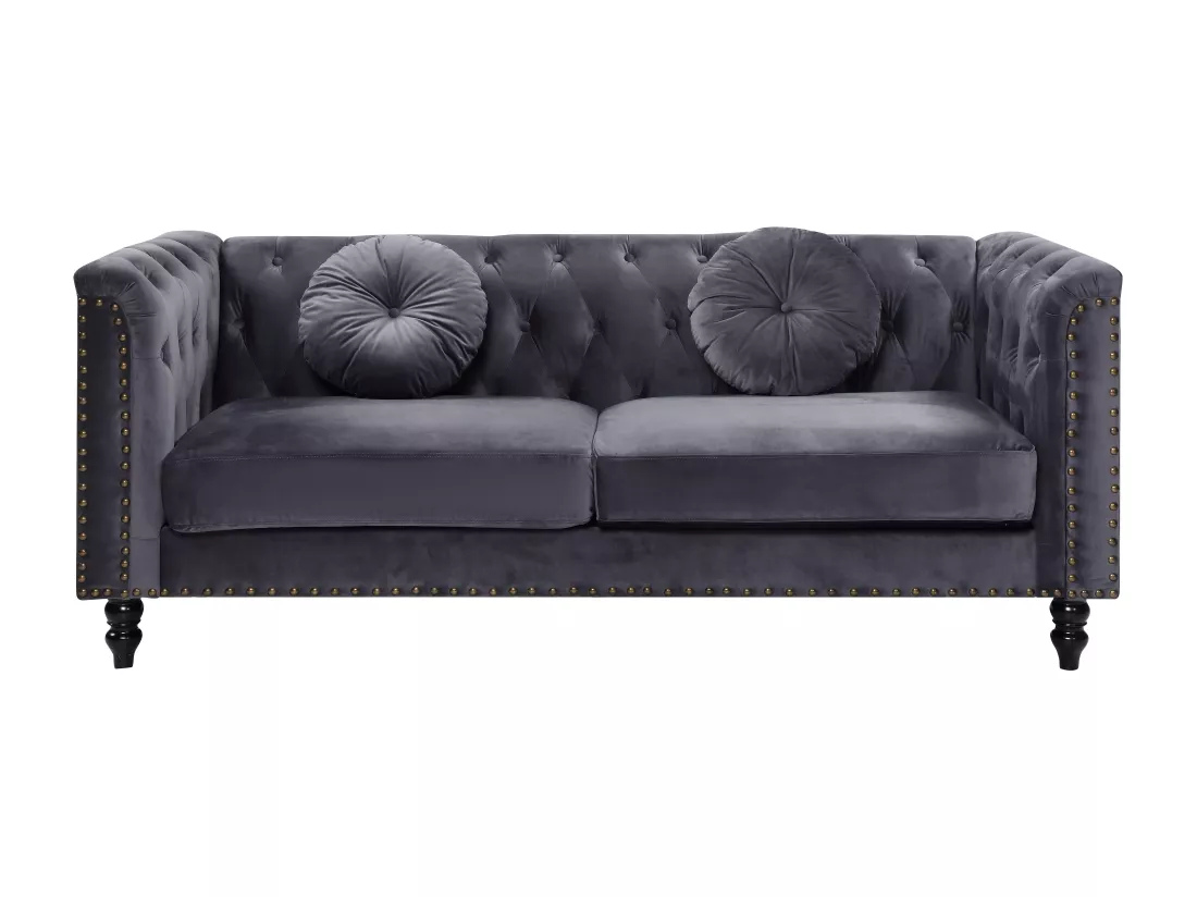 Canapés 3 places et 2 places en velours TURNER - Anthracite