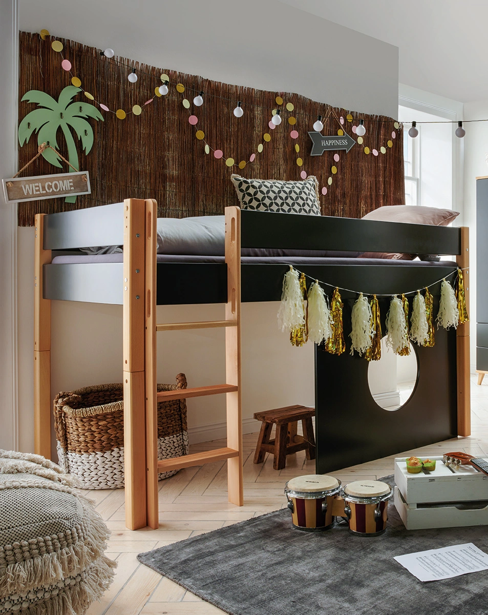 Holz-Deko Element INFANSCOLOR I (Farbe: anthrazit)