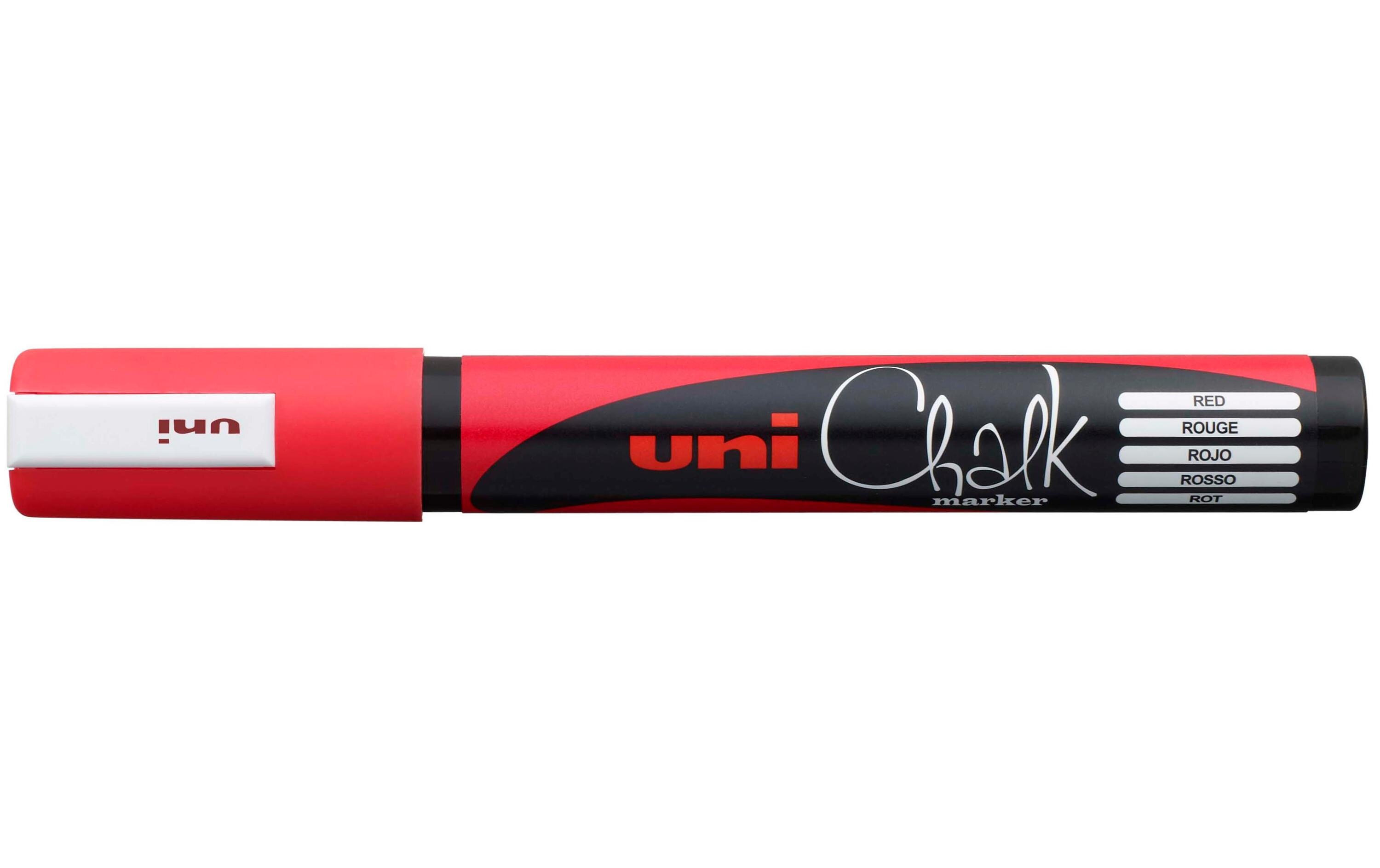 Kreidemarker uni Chalk 1.8 - 2.5 mm RotMarker mit Rundspitze