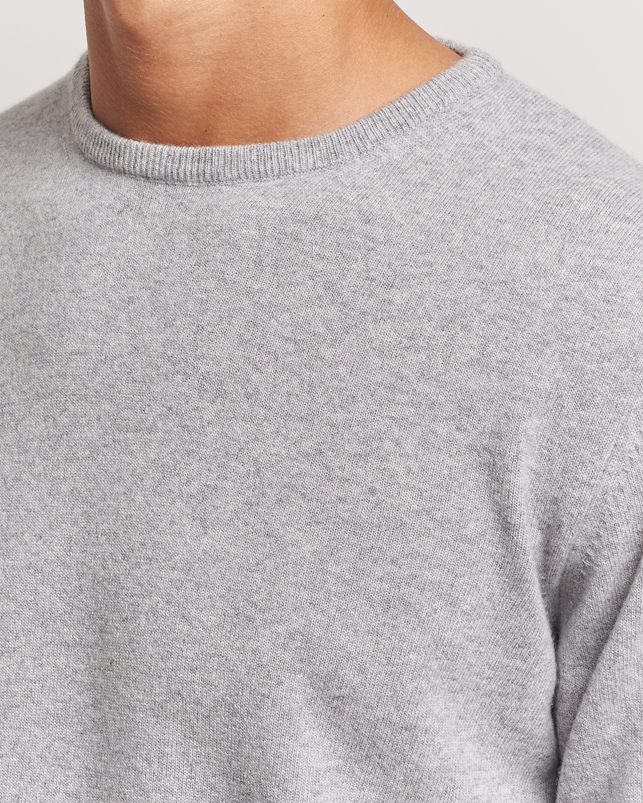 Morgano Wool/Cashmere Crewneck Mid Grey