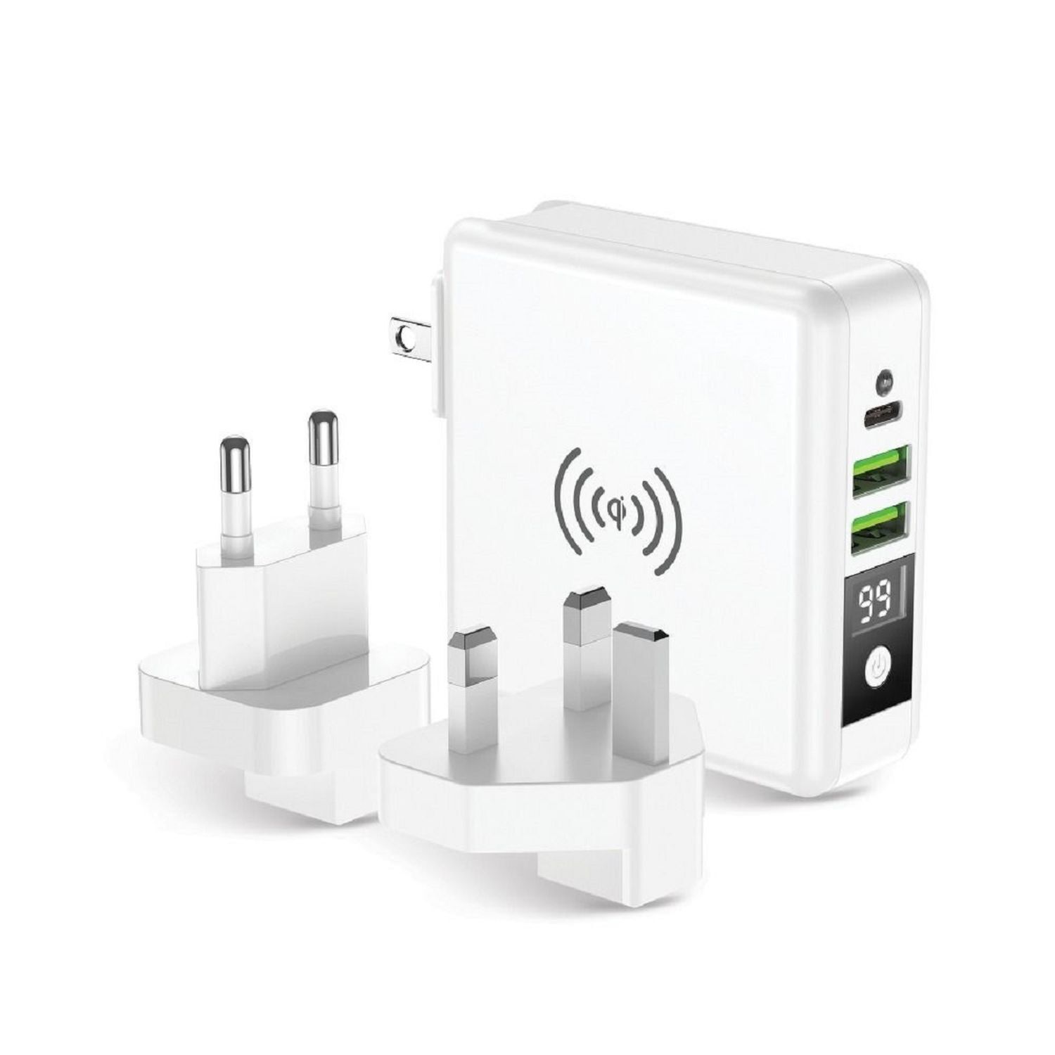 Multifunktionsladegerät 4in1 15W mit USB/USB Typ C Powerbank