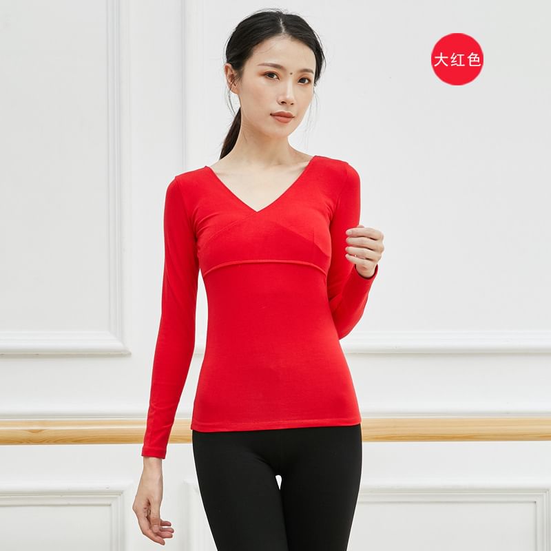 Cossita - Dans-T-shirt met lange mouwen en V-hals
