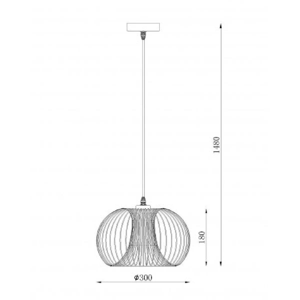 Lucide Suspension Vinti - Cuivre