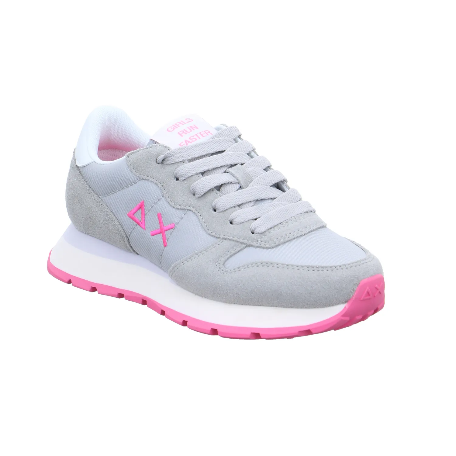 SUN68 Sneaker Grau Leder  mit Wechselfussbett