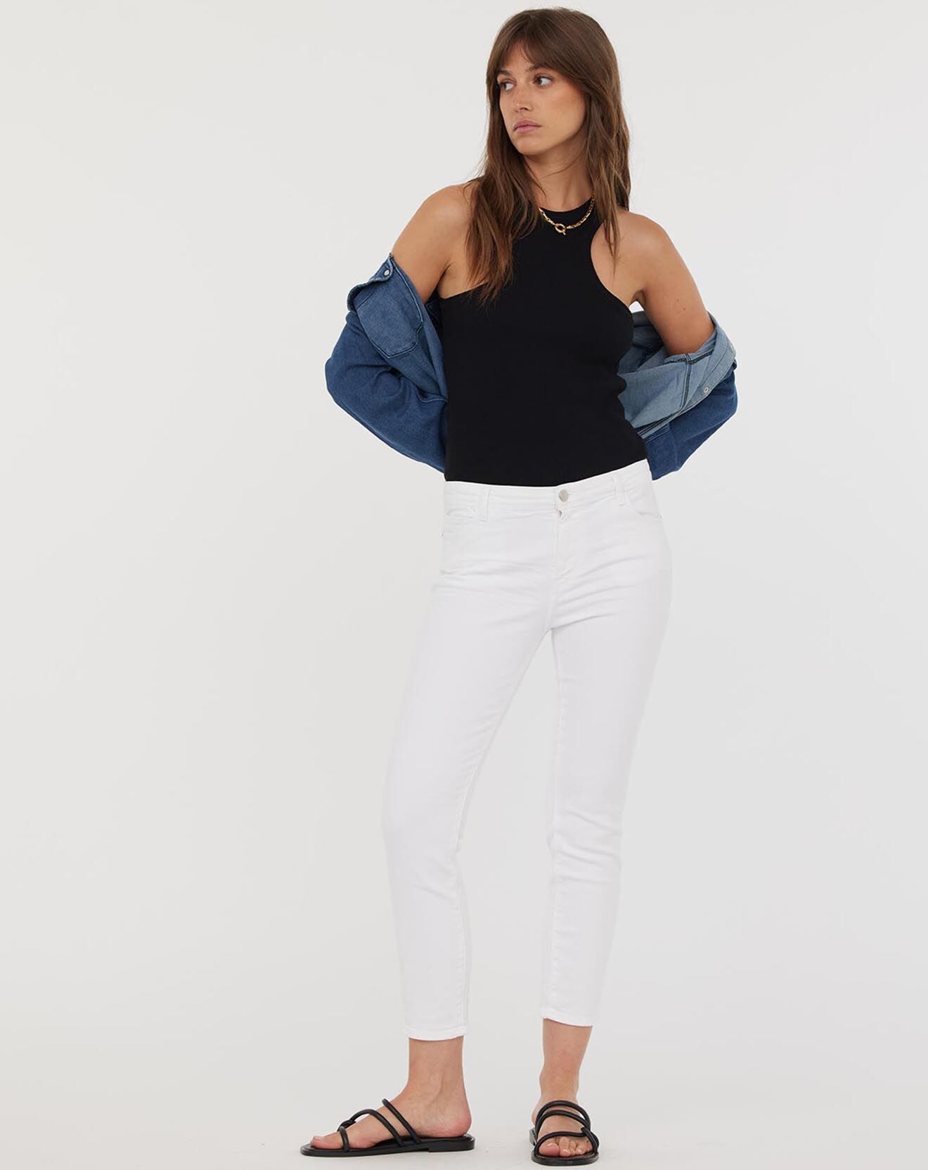 Acquaverde Jean droit Arizona blanc