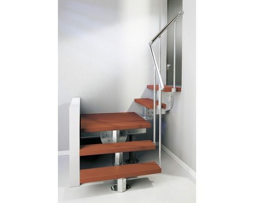 Platform voor buitentrap Pertura Petros 120x88 cm incl. 3 treden Trimax bruin