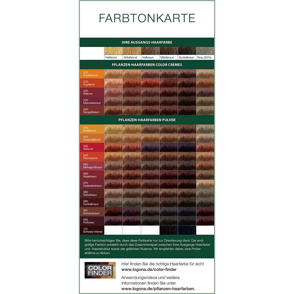 LOGONA Naturkosmetik Pflanzen-Haarfarbe Creme 210 Kupferrot