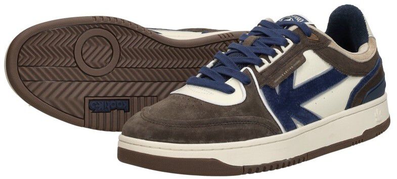 Kaotiko Boston Piping Suede donkerbruin