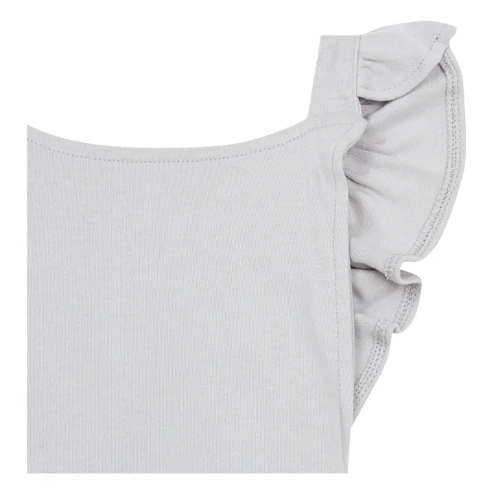 Bamboo Baby Combinaison Volants Coton Bio | Gris