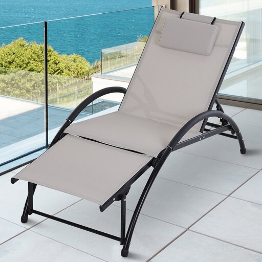 Espreguiçadeira reclinável Outsunny 84b-447bg