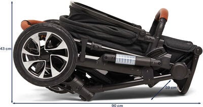 Beemoo Maxi 4 Sportsvogn, Black/Black