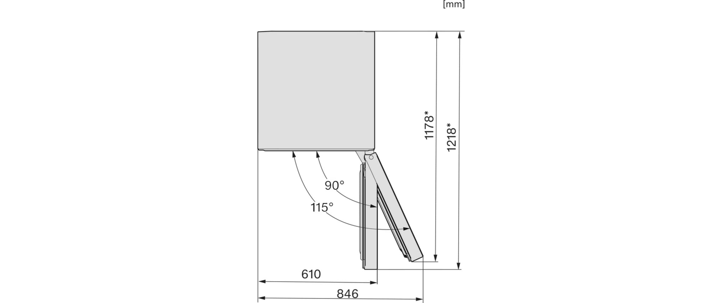 Kühlschrank KS 4383 DD Silber, Rechts<br>Stand-Kühlschrank